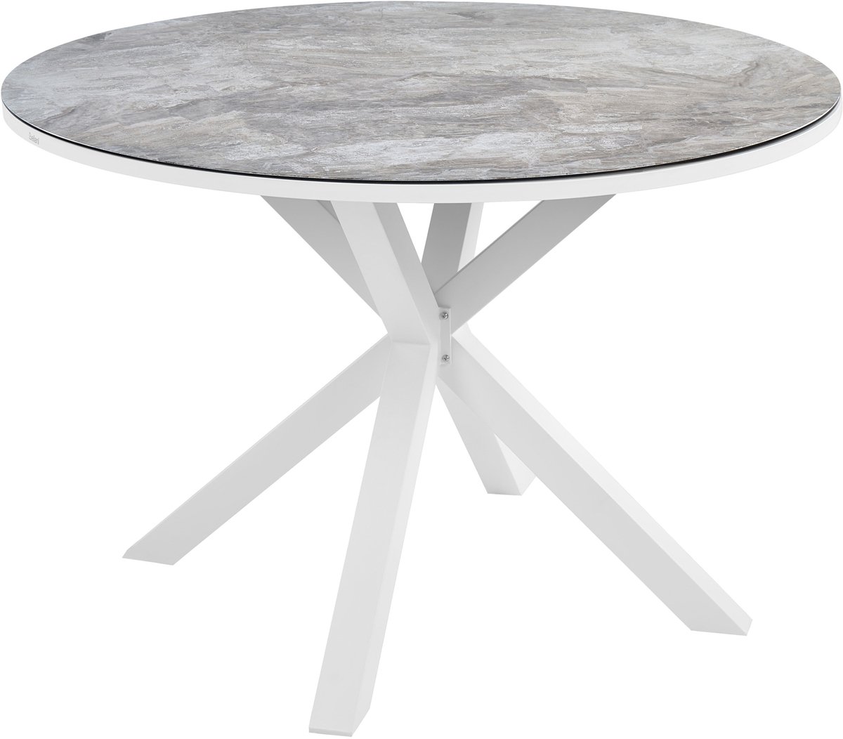 MALETTO - Tuintafel - Donkergrijs - 120 cm - Aluminium
