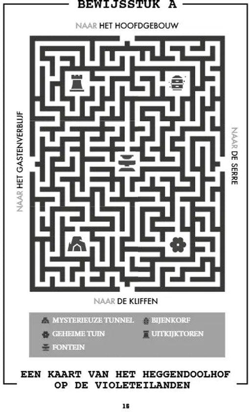 Image d'une carte de labyrinthe avec différents lieux.