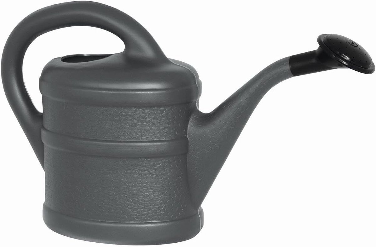 SnelShoppen - Watering Can 1L Anthraciet Plastic - Ideaal voor Tuin, Binnen, en Begraafplaats - Perfect voor Planten en Bloemen