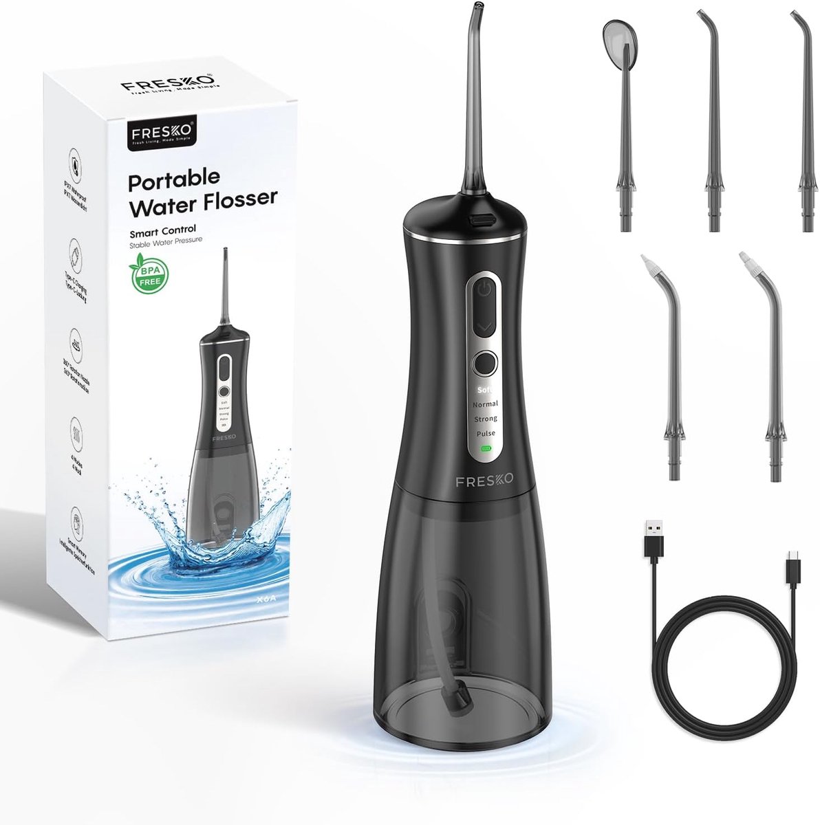 SnelShoppen - Oral Irrigator voor Mondhygiëne, Professionele Tandreiniging, Waterstraal Technologie, Effectieve Tandpasta Verwijdering, Ideaal voor Ta