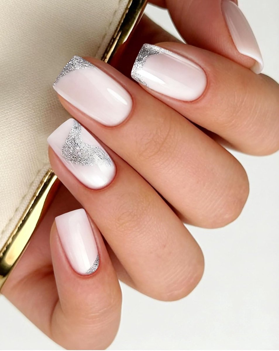 SnelShoppen - French Manicure Nagelfolie Gel Nail Art Sticker UV Nagelstickers - 20 Stuks, Semi-uitgehard, Duurzaam en Comfortabel, Perfect voor Feest