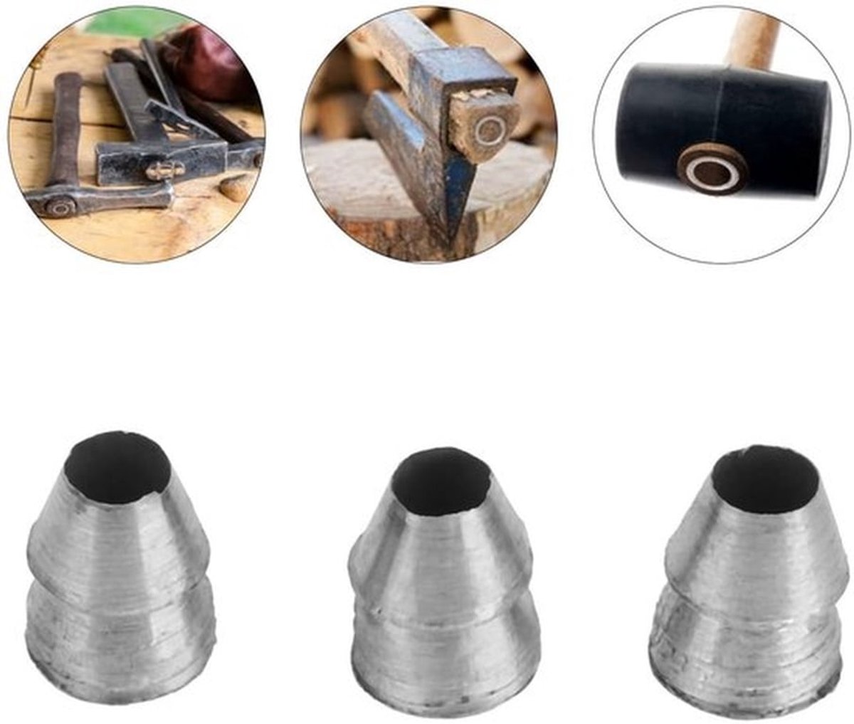 Wiggen Set van 20 Stuks - Ronde Handvatten - Stalen Hamer Accessoires - Duurzaam Staal - Voor Bijl en Hamer - Versterkingsdesign - Hameraccessoires