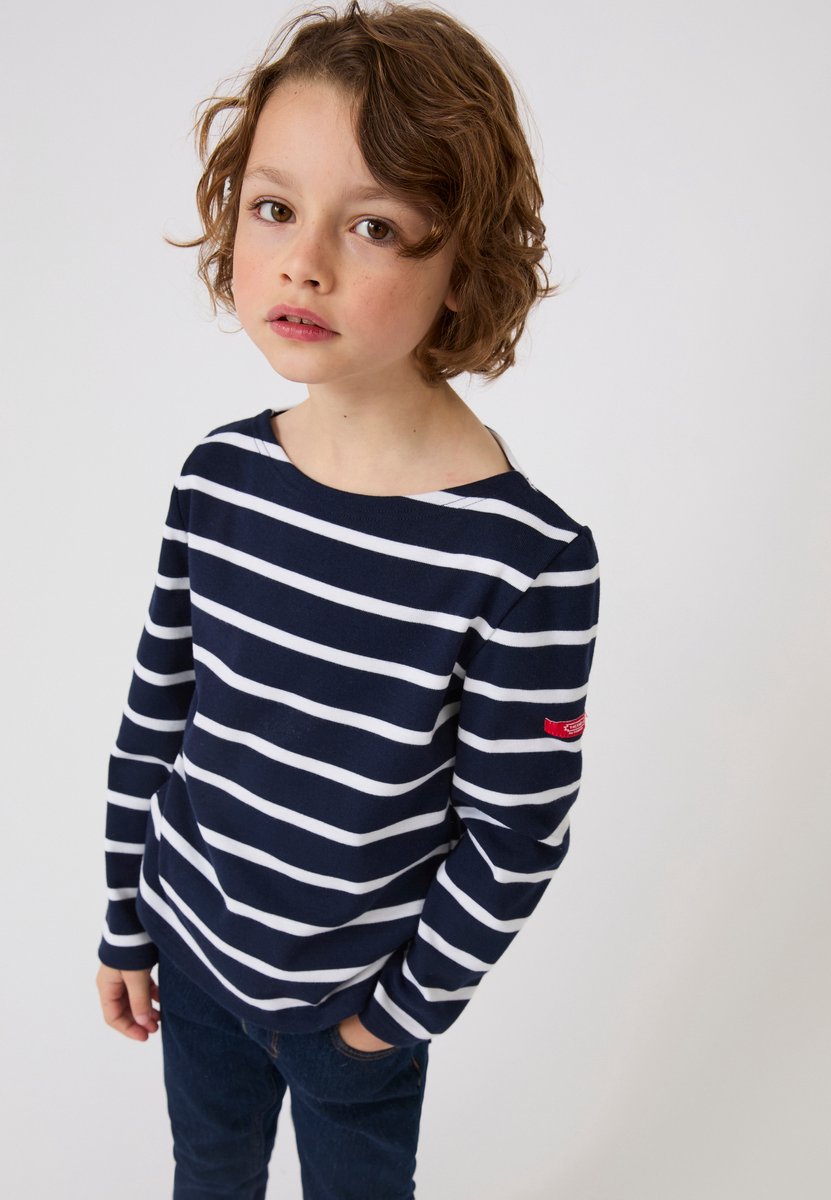 Damart - Thermolactyl kindershirt met zeemansstrepen - Kinderen - Blauw - 12 JAAR