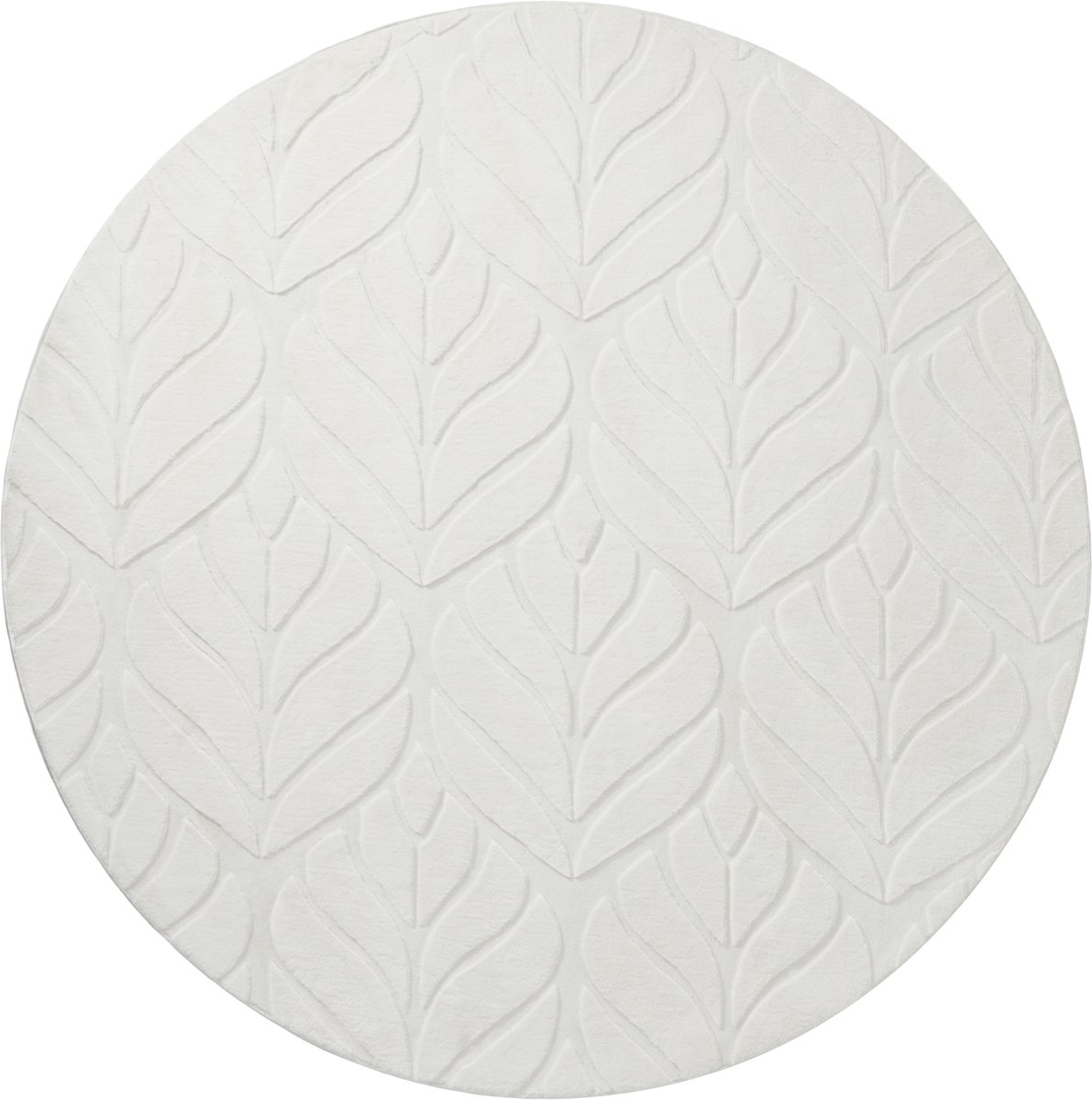 MITCHELL - Vloerkleed - Off-white - ø 160 cm - Kunstbont