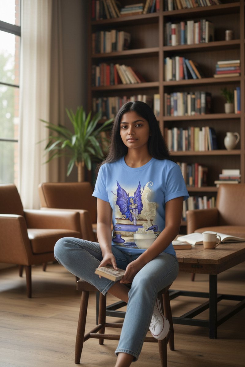 Blue Bookworm The Coloured House T-shirt L