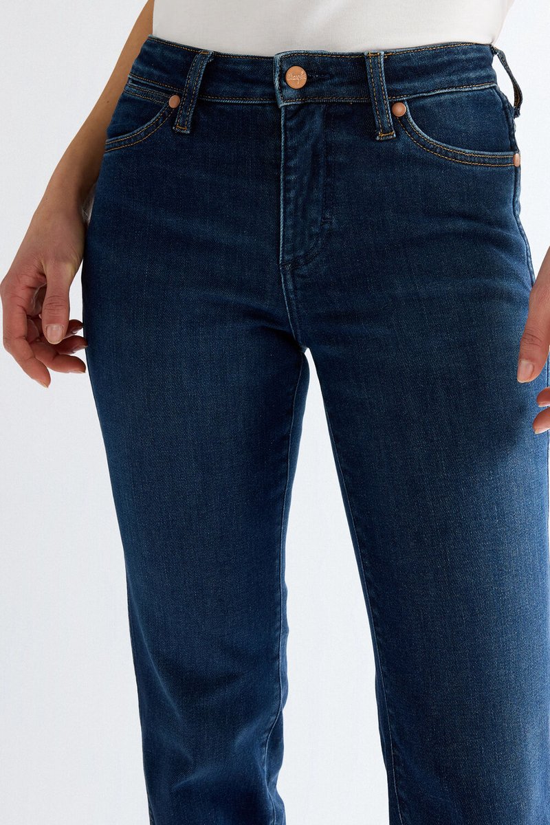 Wrangler STRAIGHT Dames Straight Fit Jeans W31 X L30 Blauw