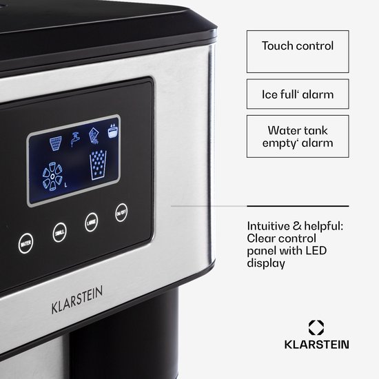 Klarstein Eiszeit Crush Ijsblokjesmachine - 2 Formaten - Crushed ice - Zilver van Klarstein — afbeelding 5