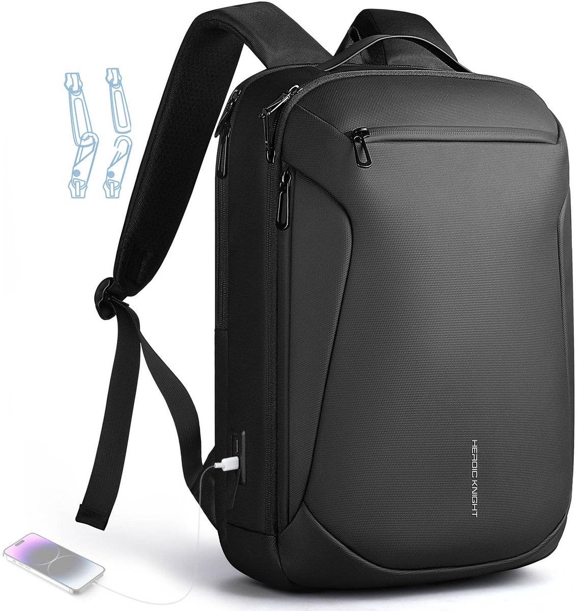 Solidchoice - Anti-Diefstal Laptop Rugzak 15.6 Inch met USB Poorten