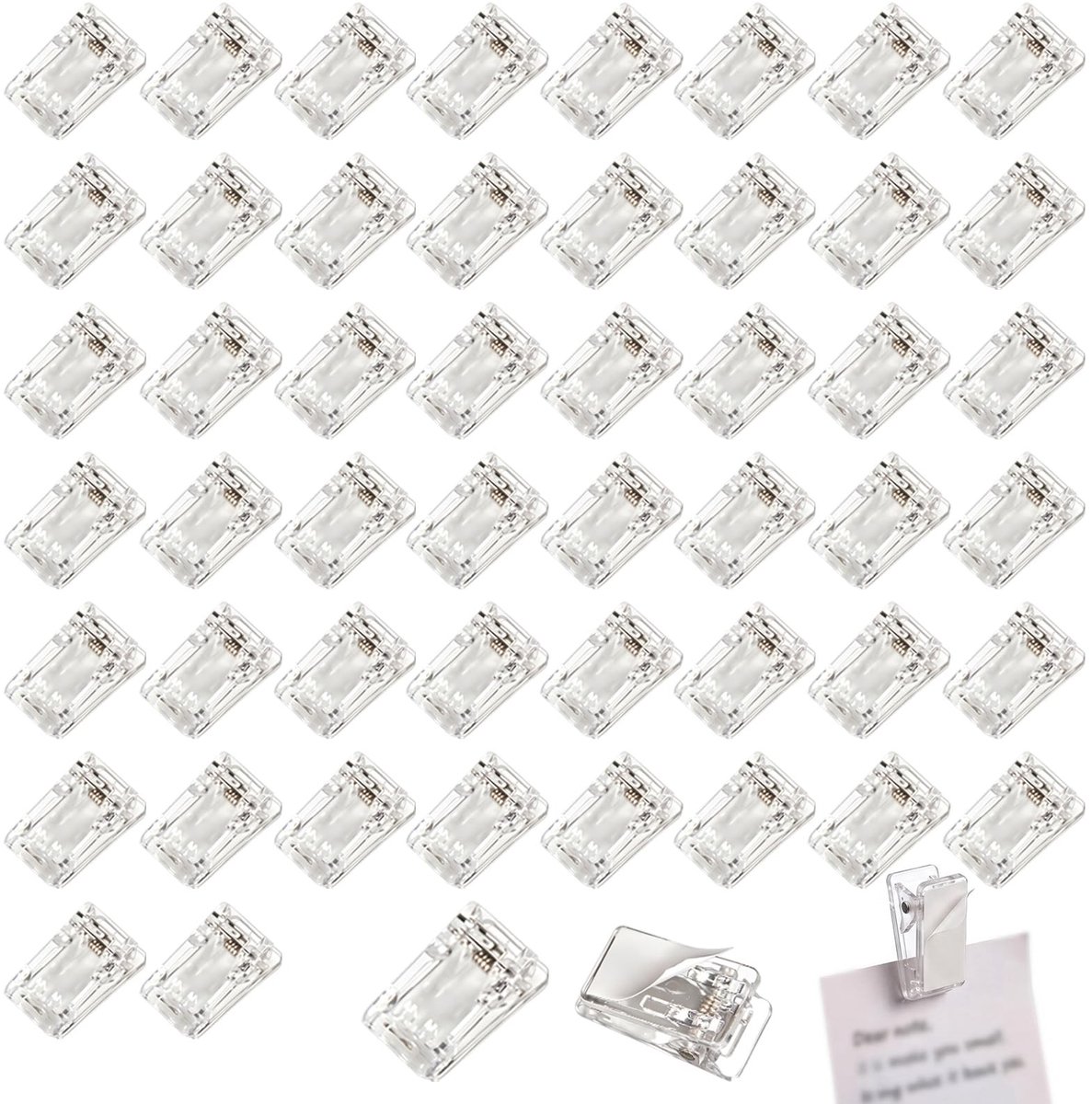 Solidchoice - 50 Stuks Zelfklevende Klemmen voor Documenten