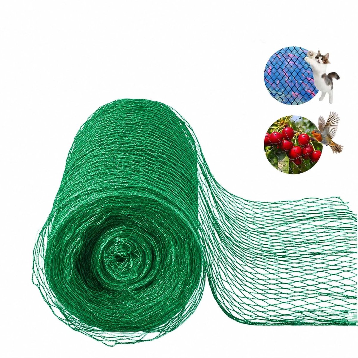 Solidchoice - Vogelbeschermingsnet 5 x 10 m, Fijnmazig en Duurzaam, Groen