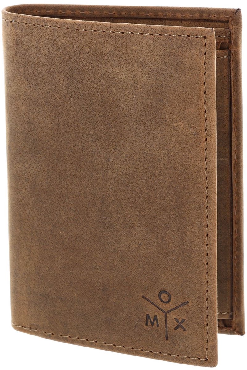 oxmox Leren portemonnee Leather RFID Protect Kombibörse Ox 2.0 Embossed Vintage Light Brown bruine