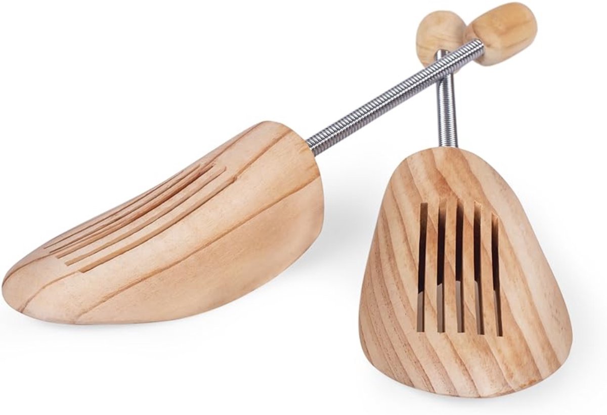 QUOVO® Ergonomische Houten Schoenenspanner - Geschikt voor Verschillende Maten - Schoenen Oprekker – Verstelbare Schoenstretcher - Dames - Heren