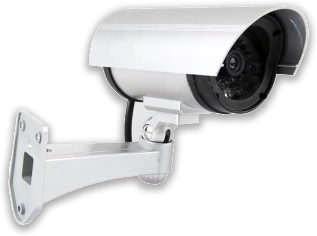 Bewakingscamera Dummy - Zwart - Voor Binnen en Buiten - Met Knipperend Rood LED Licht - Voor Extra Beveiliging