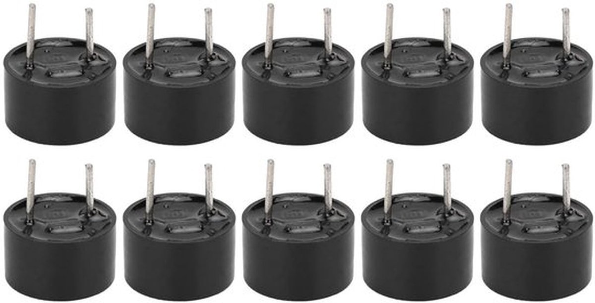 Actieve Zoemer DC 3V - Elektromagnetische Pieper Alarm - 10 Stuks - Zwart - Industriële Sirene - Hoogwaardige prestaties - Geschikt voor ..