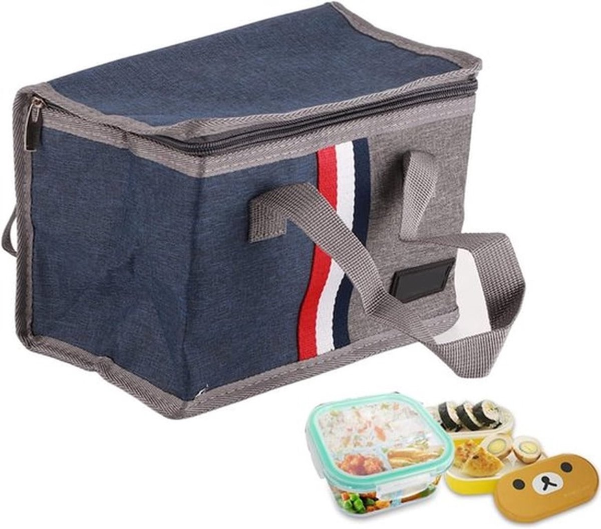 Geïsoleerde Lunchtas Draagbare Draagtas Thermische Koeler - Picknick - Opvouwbaar - Rood - Duurzaam - Compact - Geschikt voor Kamperen en Werk - Ideaal voor Warm en Koud - Multifunctionele Picknicktas - Allecta.