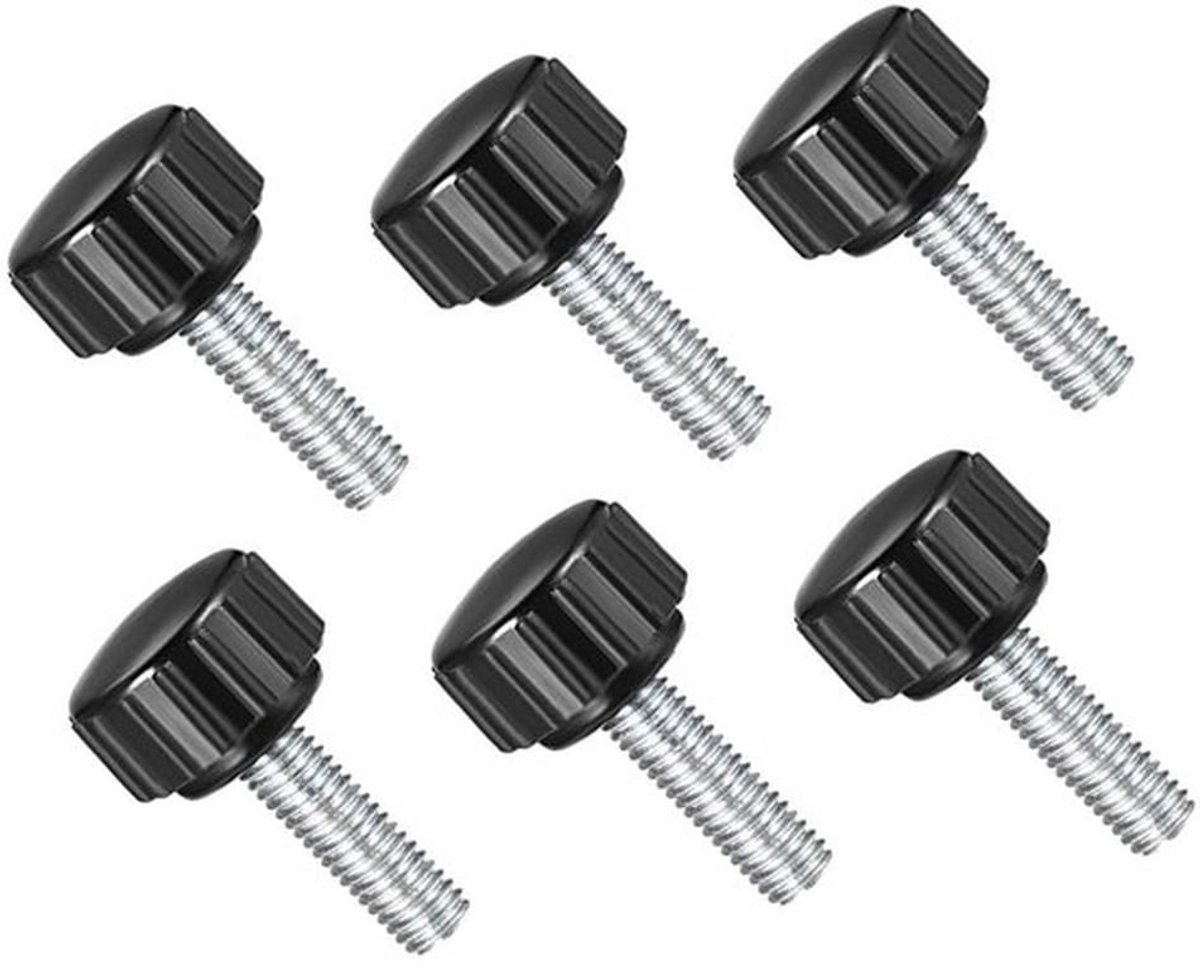 Gekartelde klemknoppen - Duimschroef - Stevig en duurzaam - M6 x 15mm - Perfect voor zaag en boorpers - 6 stuks - Handig voor draaibank e...