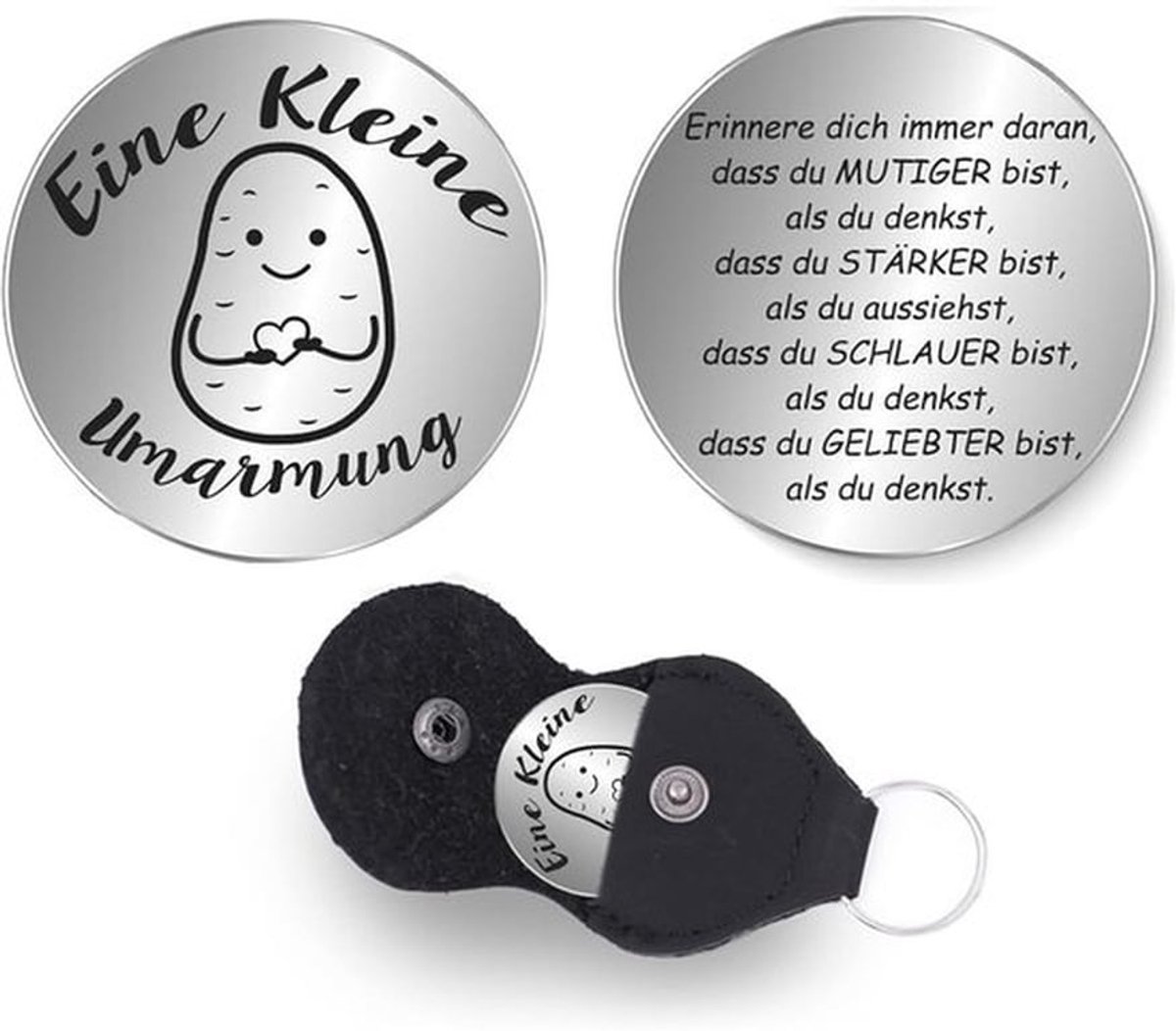 ® Positieve Potato - Positieve aardappel - Zilveren decoratie - Uniek design - Leuk cadeau voor iedereen - Creatief en vrolijk