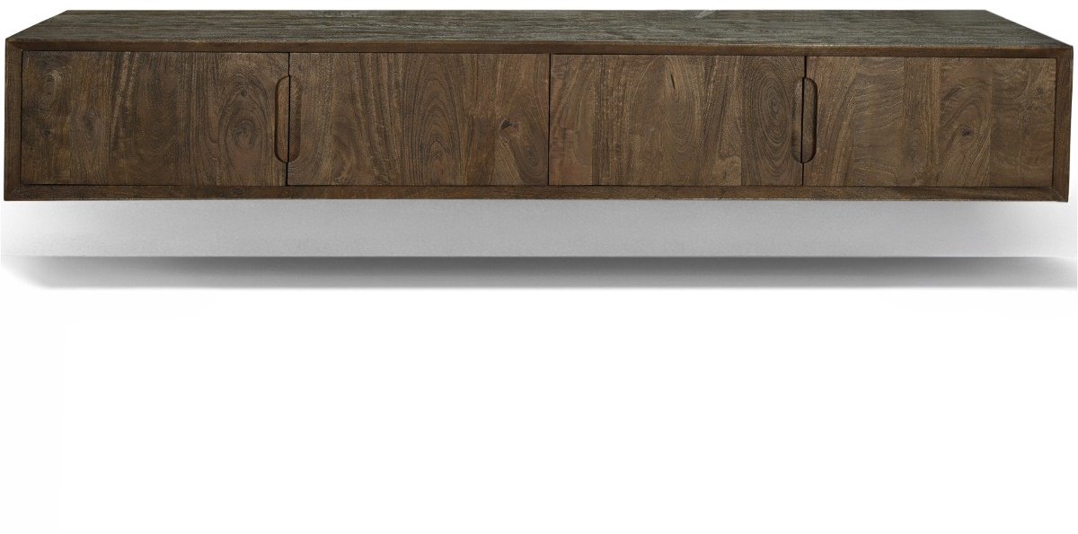 Livingfurn - Cortez zwevend tv-meubel 220 cm - bruin