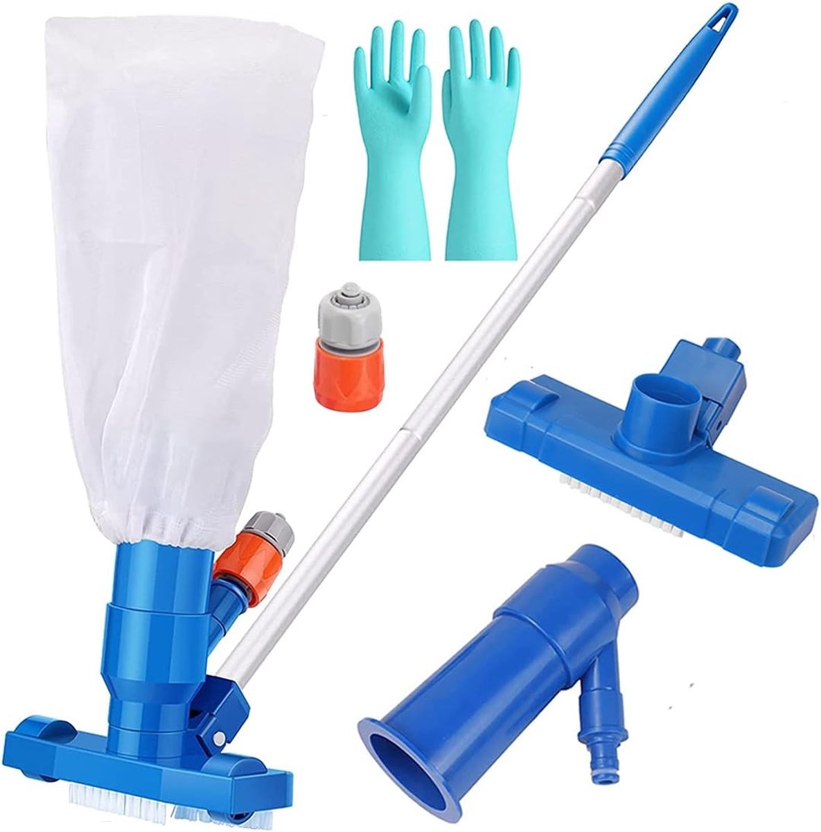 Bodemzuiger Zwembad - Blauw - Geen Elektriciteit Nodig - Voor Zwembaden en Spas