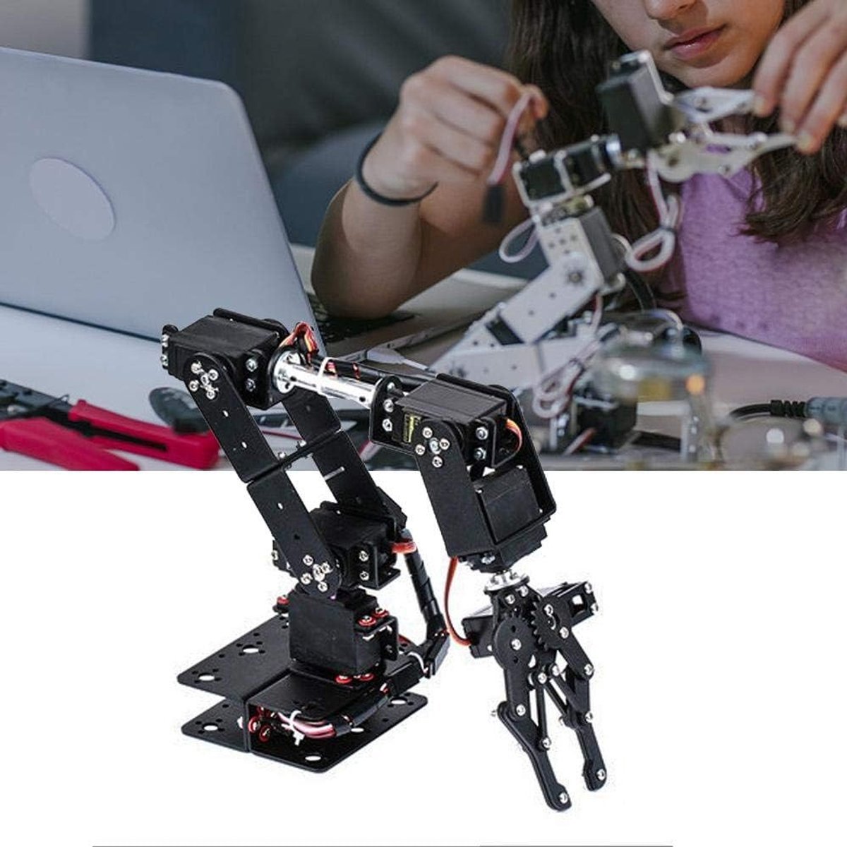 Analoge Stuurmechanisme, 6DOF Robot Mechanische Arm Klem Klauw Kit voor Robotica en Automatisering