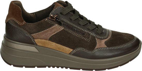 Ara Garda Donkerbruine Schoenen met Veter en Rits