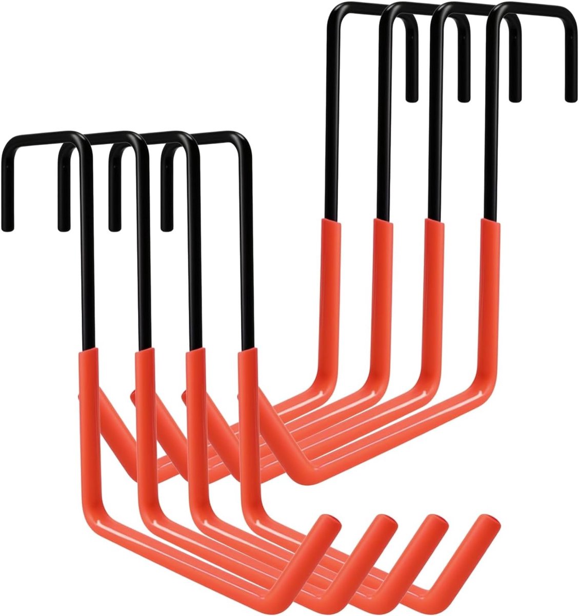 Fietshouder - Zwart - S-vormige Garagehaken met Dompelcoating - Voor Fietsen, Tuingereedschap en Ladders