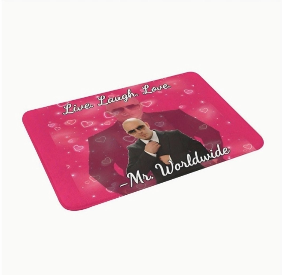 FLOOR GARDENS Pitbull Deurmat 'Mr. Worldwide Live Laugh Love' 40x60 cm Bruin