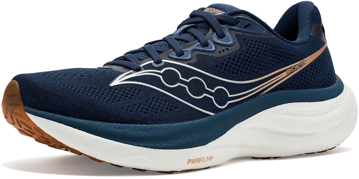 Saucony Ride 19 M - Hardloopschoenen - Grijs/Oranje - Maat 40