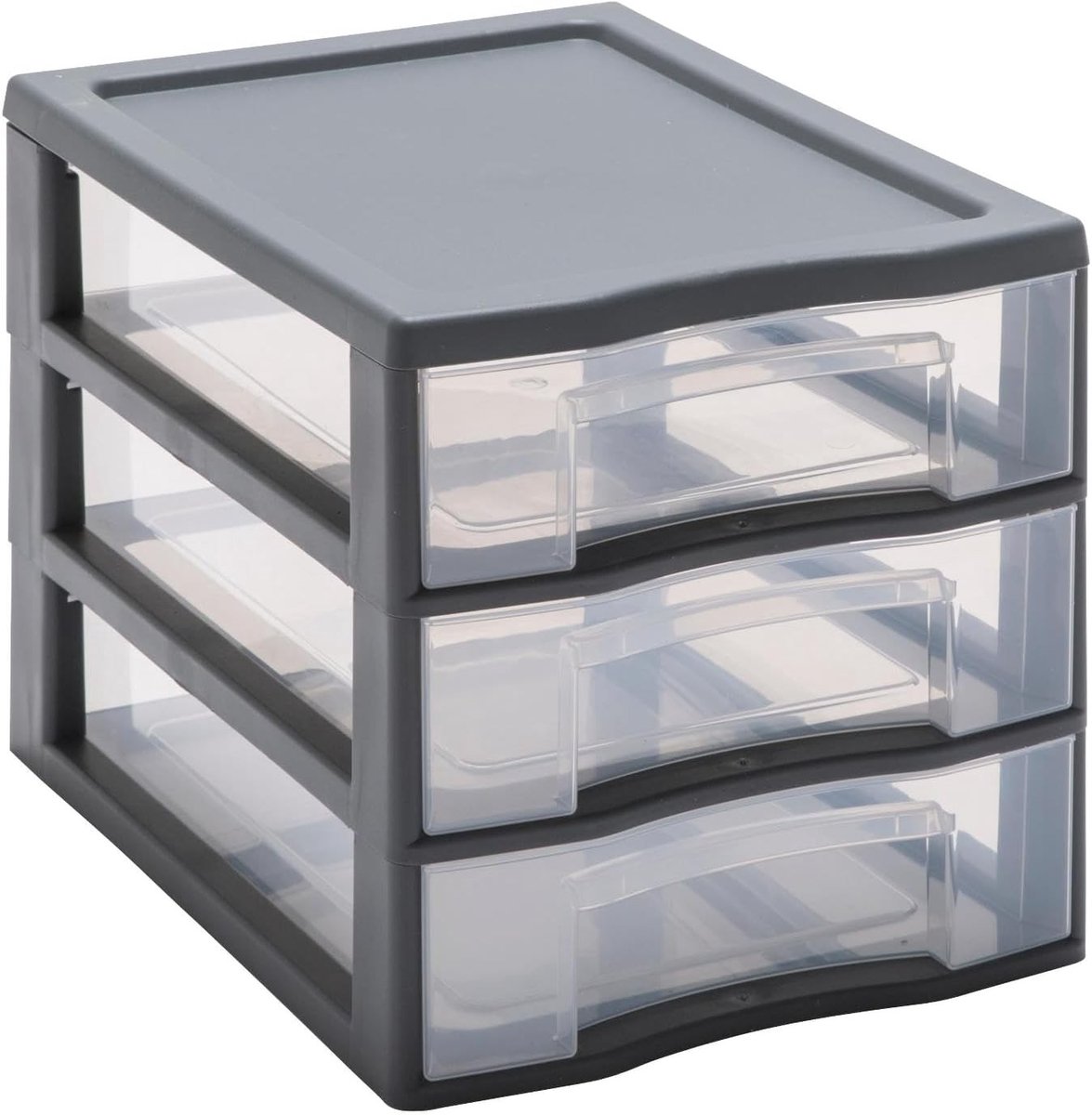Ladekastje Bureau Organizer - Grijs - A4 - Stapelbaar - Voor Kantooropslag