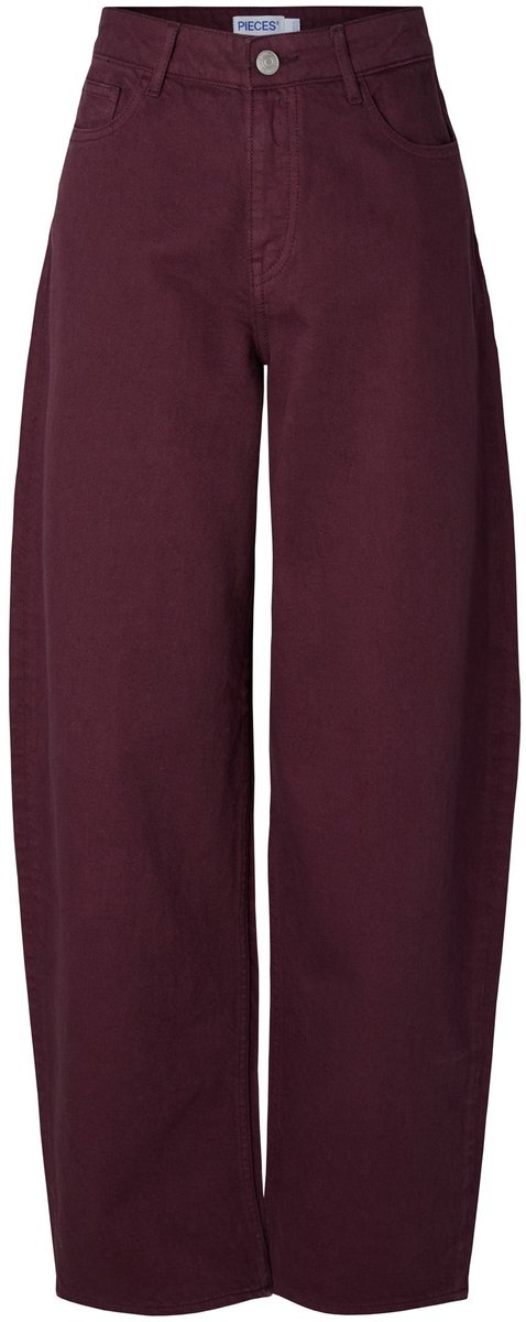 Pieces Jeans Pcgrace Mw Barrel Ank Jeans Noos Bc 17165934 Winetasting Dames Maat - W29 X L32