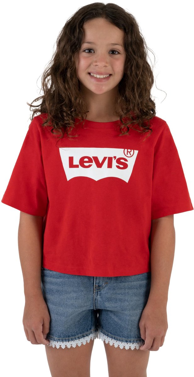 Levi´s ® Kids Light Bright T-shirt Met Korte Mouwen Rood 8 Years Meisje
