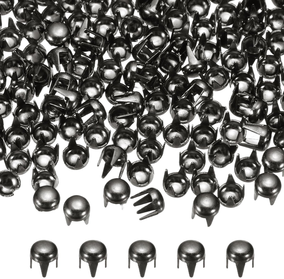 Ronde Dom Nieten 4mm - 180 Stuks Bruin Koper Voor DIY en Decoratie