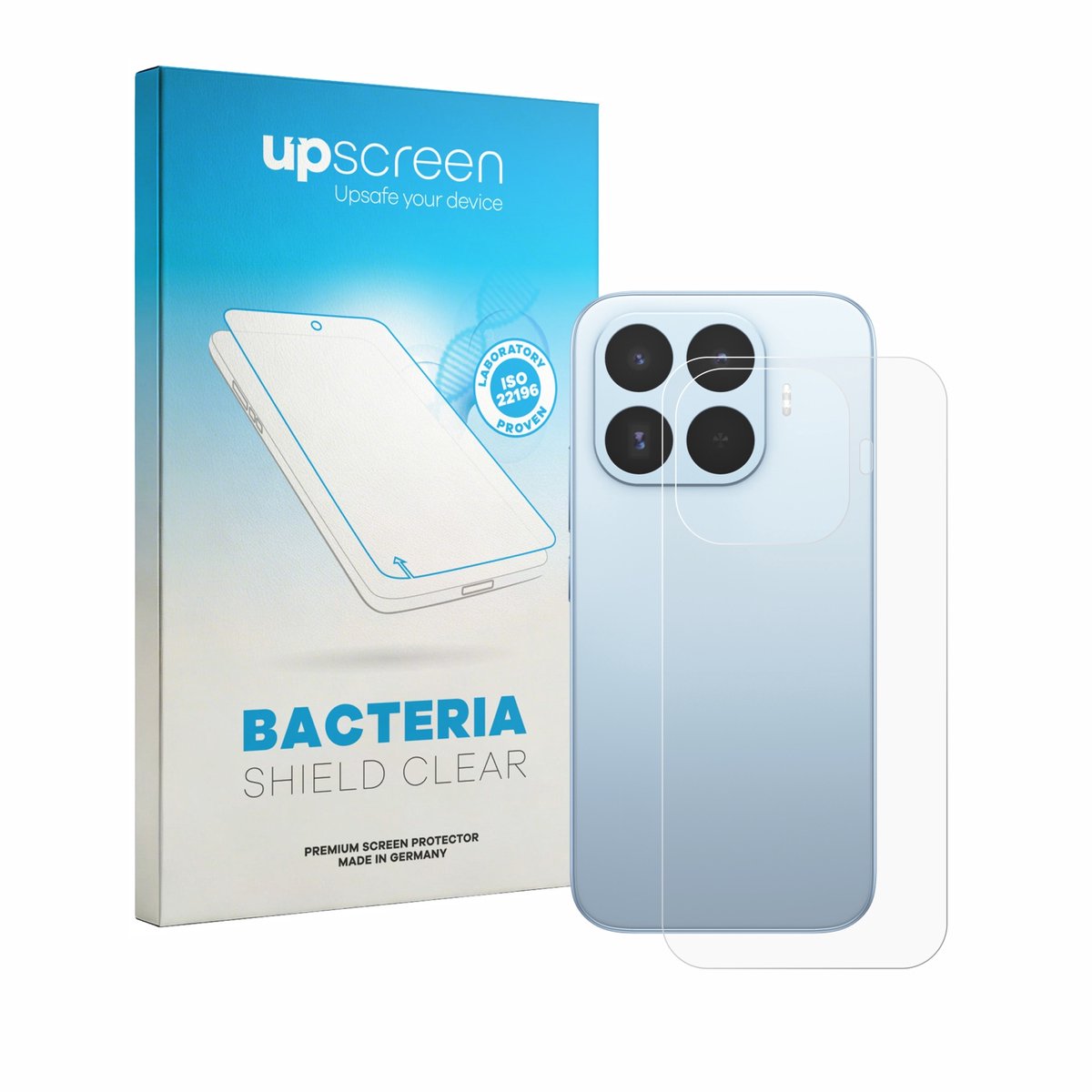 upscreen - Screenprotector voor Xiaomi 17T (Achterkant) - Folie Beschermfolie transparant antibacterieel