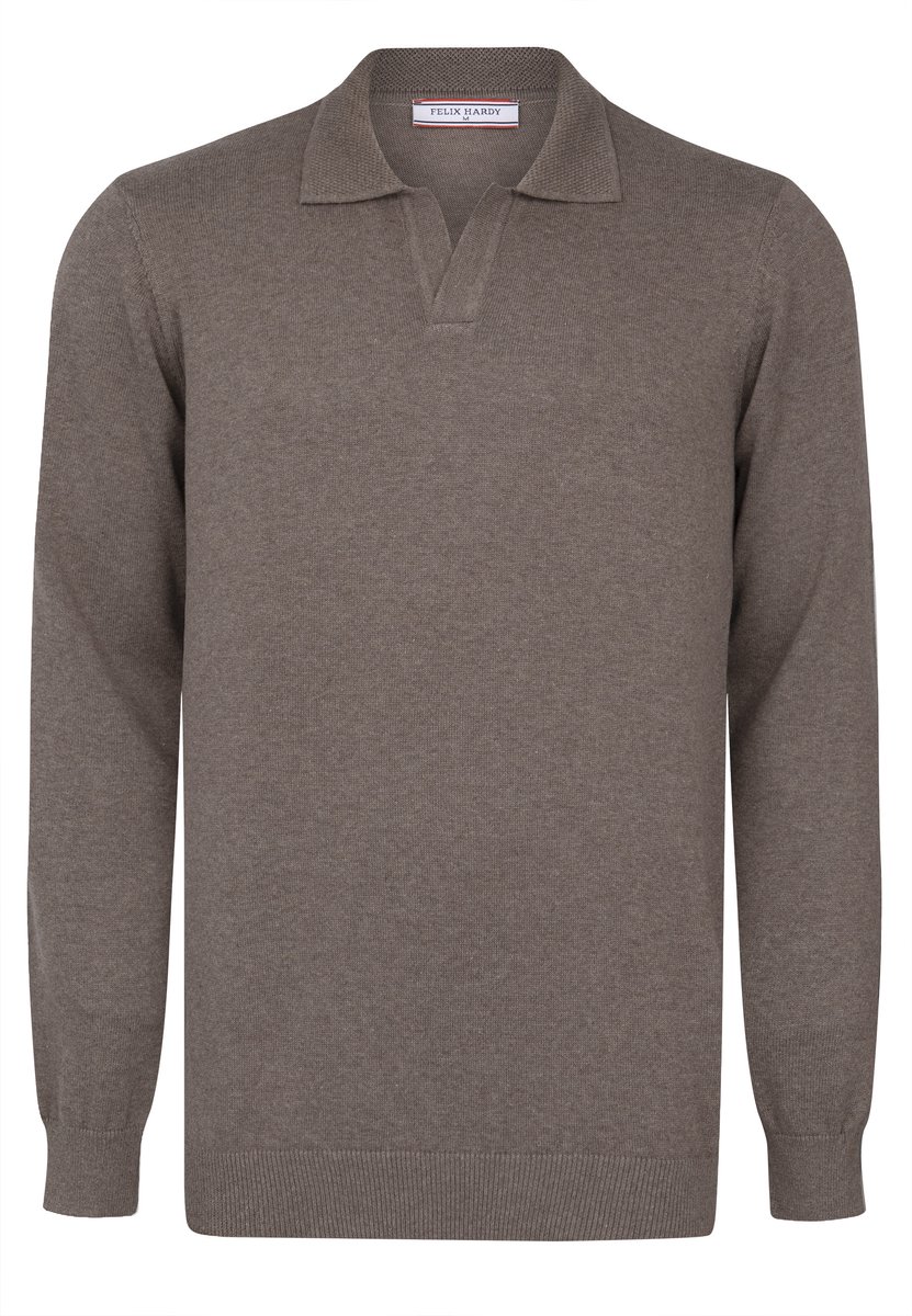 Felix Hardy Trui Met Polokraag - 100% Katoen Heren Bruin - Xxl