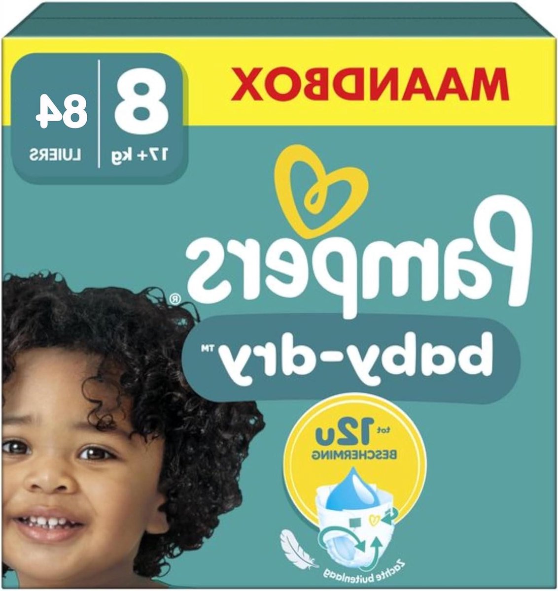 Baby luiers - Maandverpakking - Lekvrije nachten - ComfortTouch oppervlak - 84 stuks - Wit