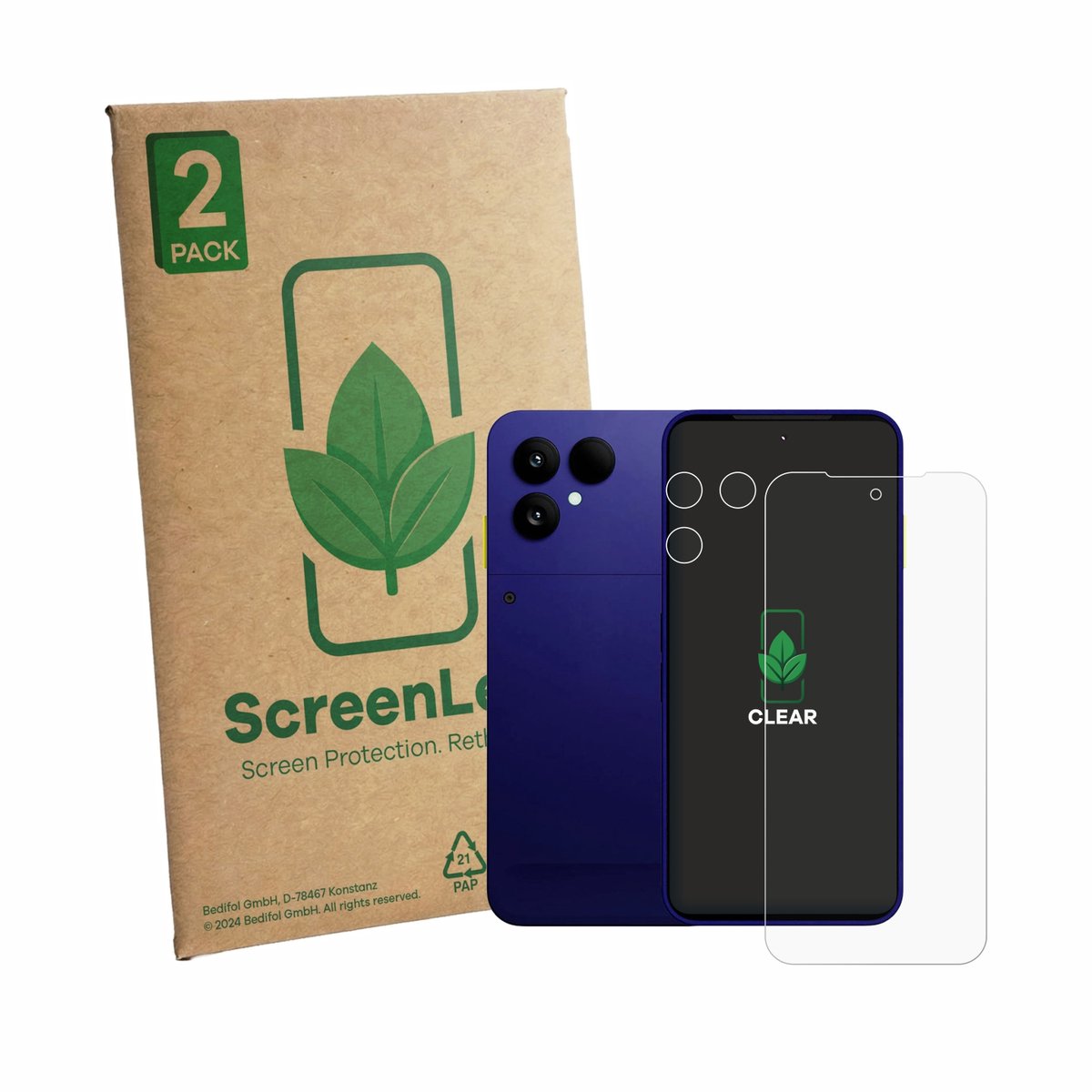 2 Stuks Screenprotector voor Fairphone 6 Plus (Voor+Camera) - Hoogwaardige Beschermfolie transparant