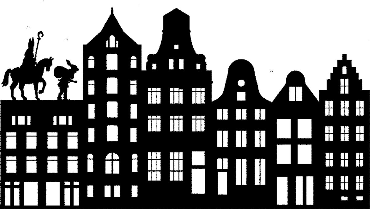 Sinterklaas raamsticker Straatje