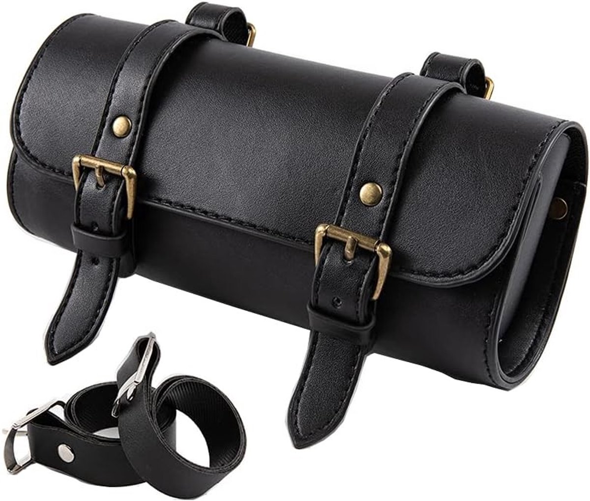 Mini Motorfiets Zadel Tas - PU Leer Handlebar Gereedschap Opbergzak voor Motoraccessoires en Fietstoebehoren
