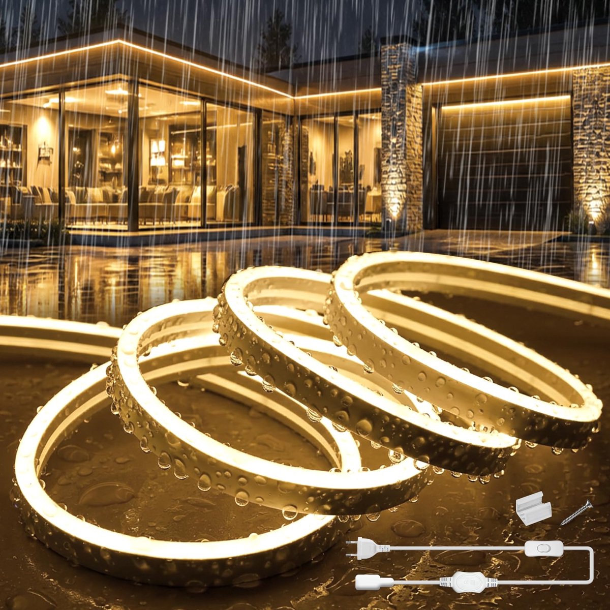 SUCIKORIO 20m Neon LED Strips 220V Siliconen Buiten Waterdicht IP65 - ShopVlot