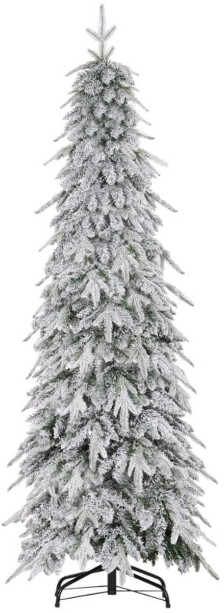 MIVRAY Kunstkerstboom - 180 Cm Hoog - 600 Dichte Takken Met Kunstsneeuw En Auto-Opening - Metaal En Kunststof - Groen - Voor Binnen