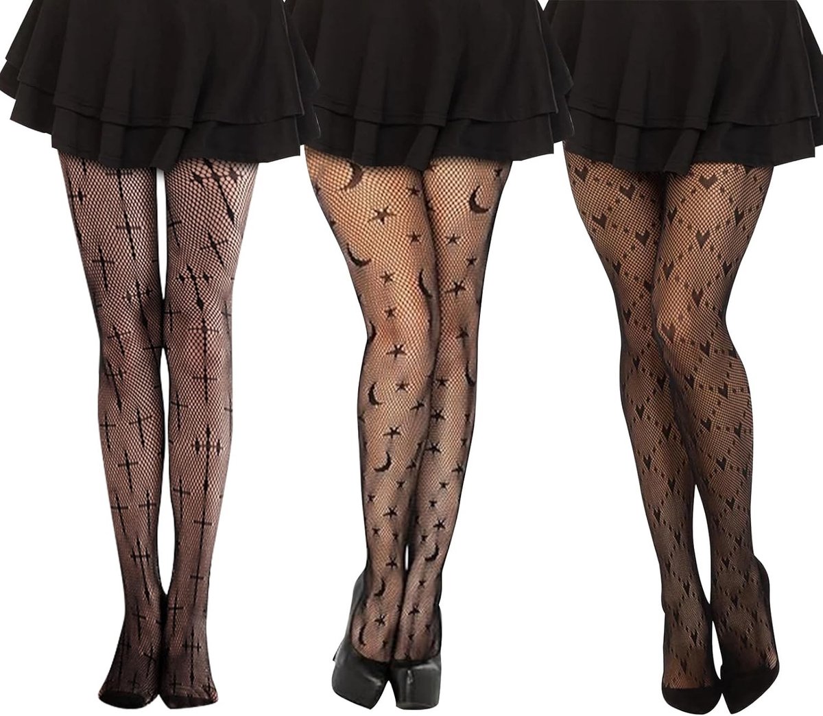 Dames Halloween Panty’s voor Kostuums, Sexy Visnet Kousen en Carnaval Outfit Accessoires