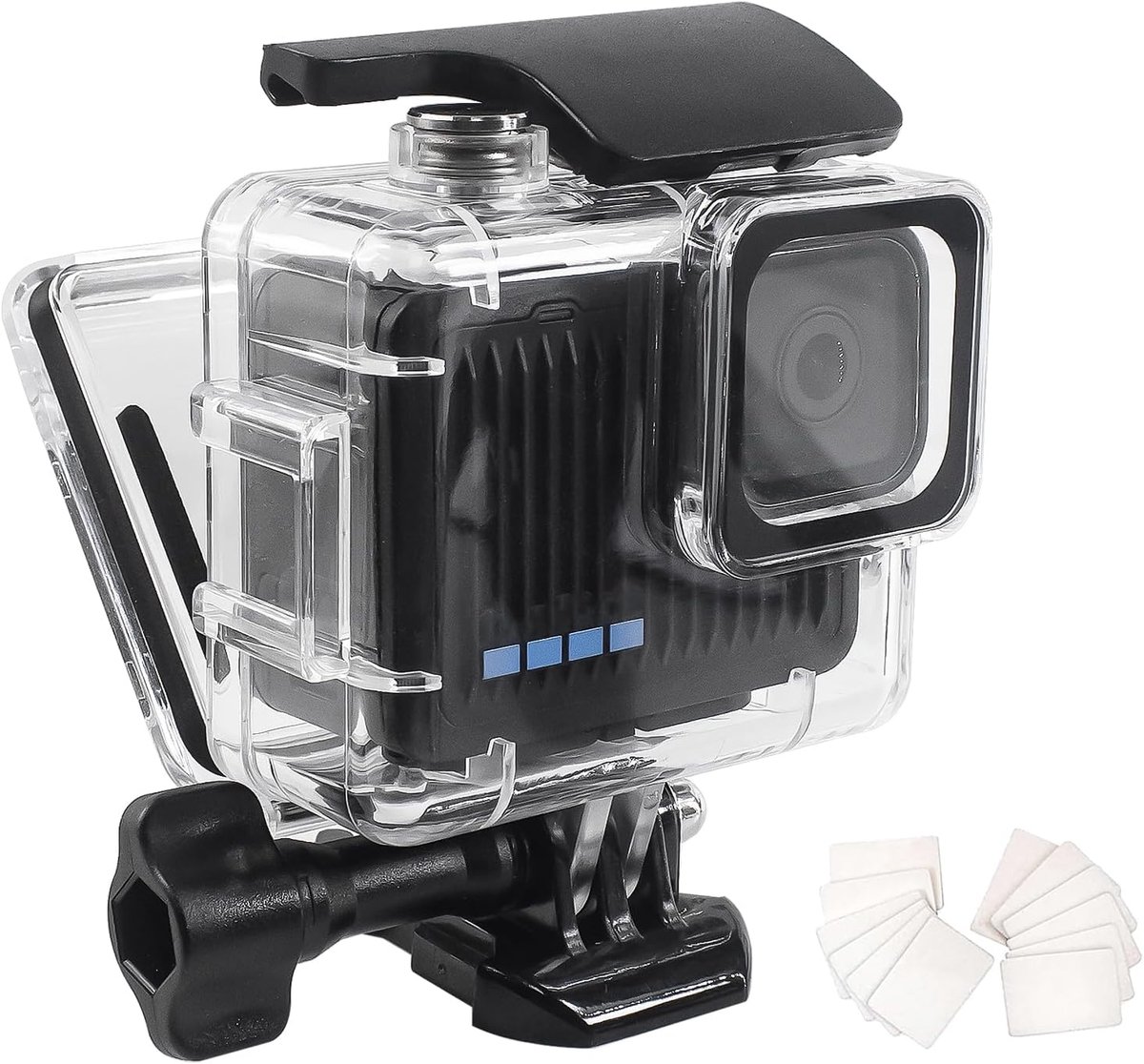 SnelShoppen - Onderwater Waterproof Duikbehuizing voor GoPro Action Camera - 148FT/45M Beschermende Case met Bevestiging voor Hero 4K Accessoires