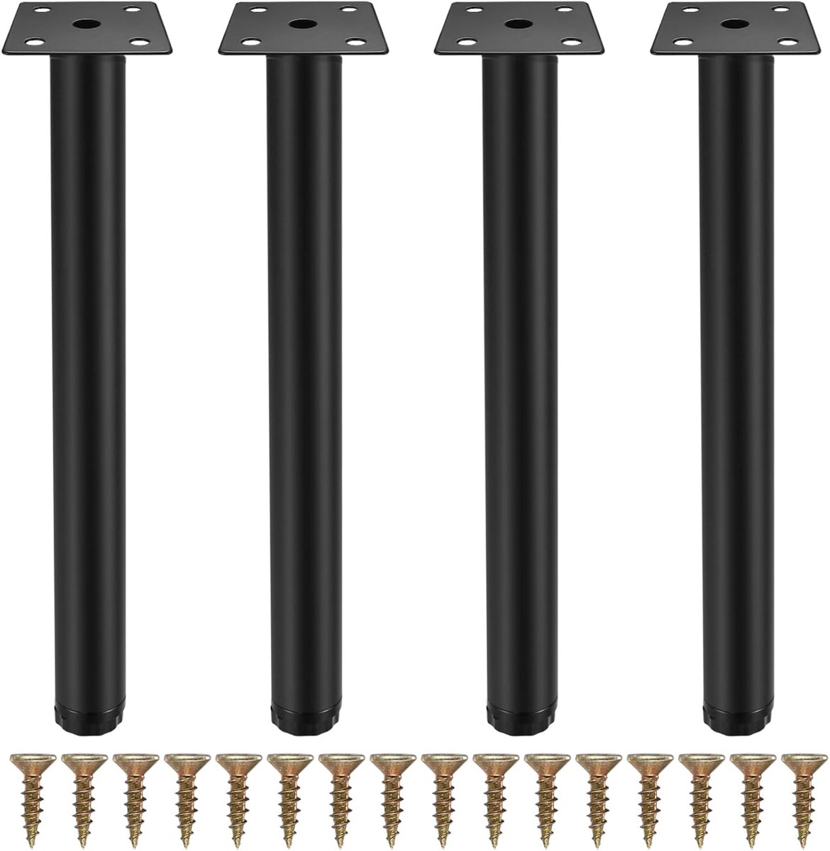 SnelShoppen - Verstelbare Metaal Vervangingspoten voor Meubels - 25 cm Hoog - Hoogwaardige Steunpoten voor Sofa, Tafel, Stoel, Keukenkast - Set van 4
