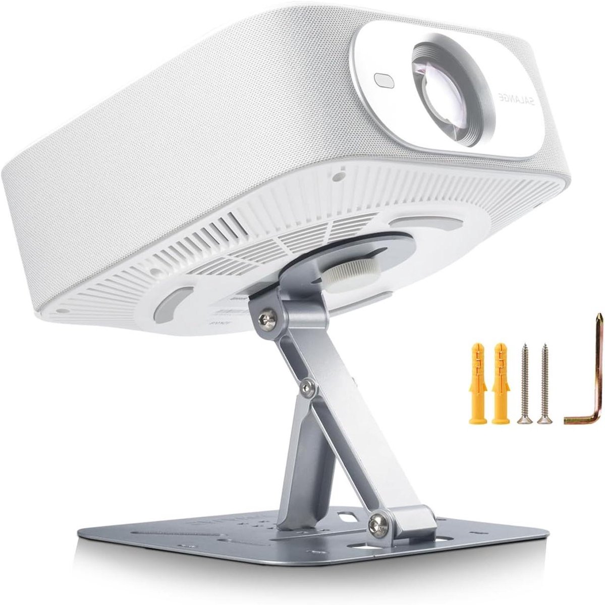 Projector Stand - Halter Projector - Thuisbioscoop Instellen - 360 Graden Draaibaar - 350 Gram - Zilver