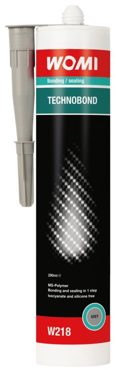 Womi technobond elastische montagelijm grijs - 290 ml - flexibel & sterk - multimateriaal - professionele montage- en afdichtingslijm