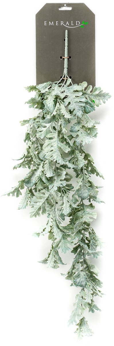 Emerald - Kunst Hangplant Cineraria 75cm - Kunstplant voor binnen