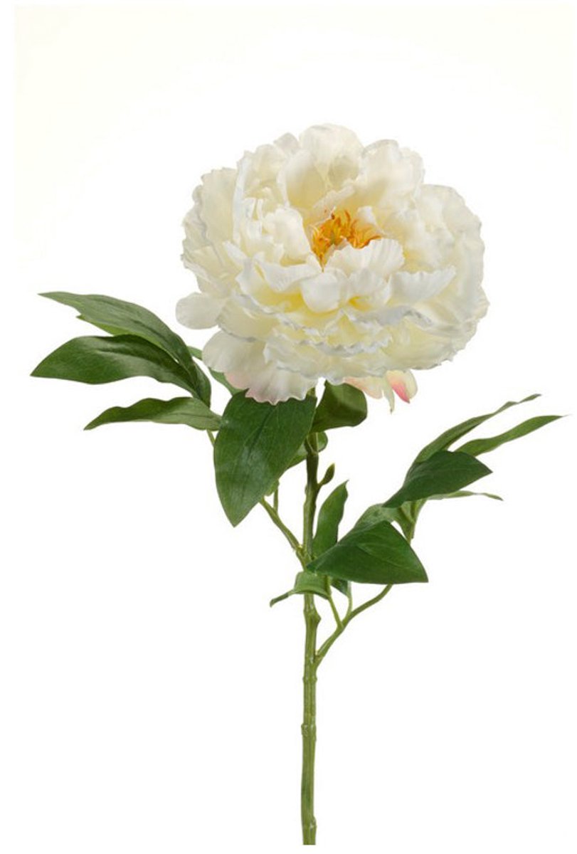 Emerald Kunstbloem Pioenroos 65cm wit - Kunstplant voor binnen