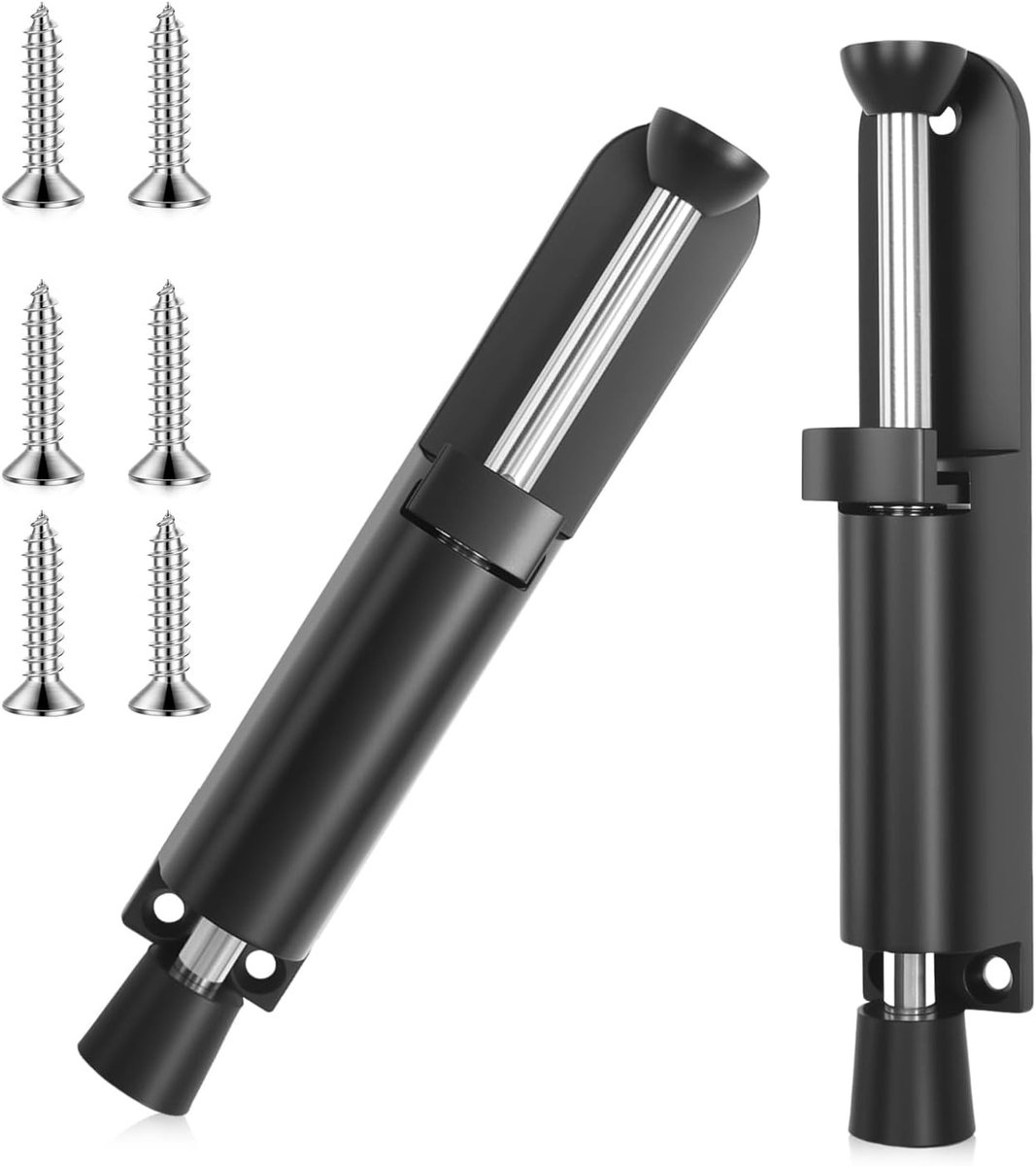 Winddichte Deurstoppers Set van 2 voor Buiten - Vloerdeurstoppers met Voetbediening en Veermechanisme, Ideaal voor Voor- en Achterdeuren en Balkons