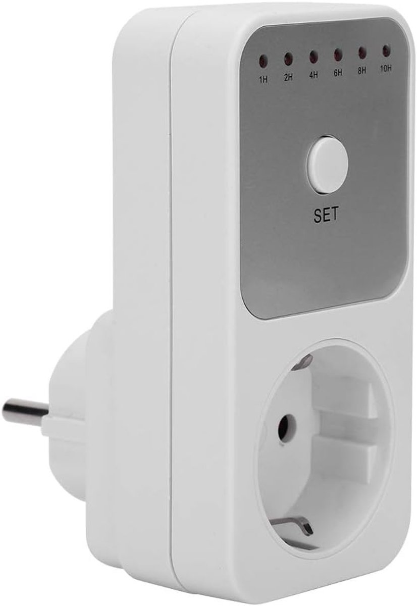 SnelShoppen - Digitale Tijdschakelaar, Plug-in Timer Controller met 6 Timerinstellingen, EU Stekker 230 V / 50 Hz voor Energiebesparing en Automatisch