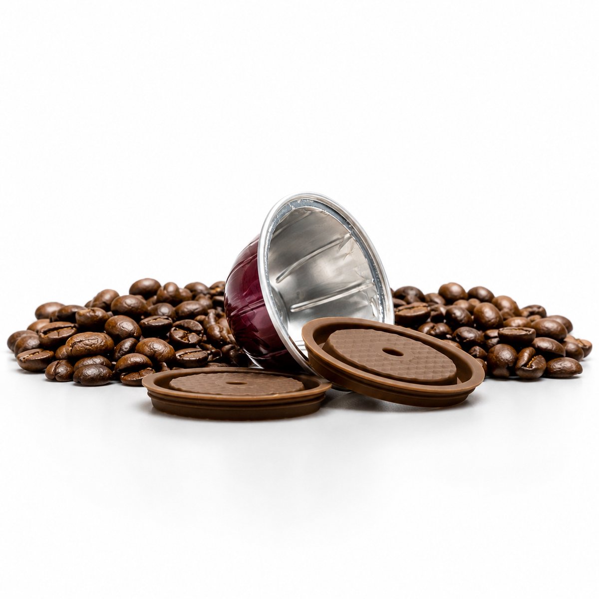 JOR Products® Herbruikbare Deksel voor Nespresso Vertuo Capsules – Koffiecups Hervullen – Voor Gemalen Koffie – Herbruikbaar & Duurzaam – 2 Stuks
